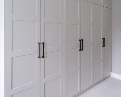 white fitted wardrobe doors