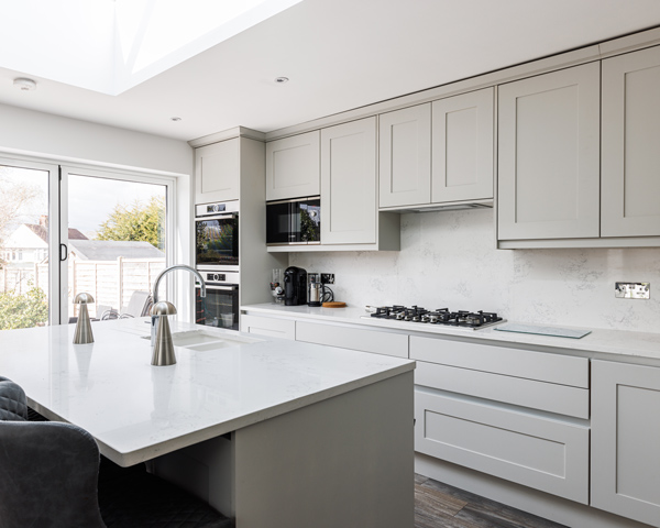 new kitchen, shaker style cabinet doors